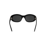 Women’s Casino Round Sunglasses in Black - Image 3